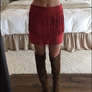 Fringe mini skirt!
