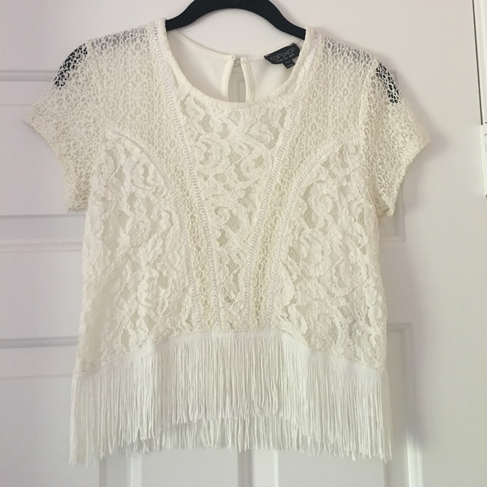 Lace Topshop crop top