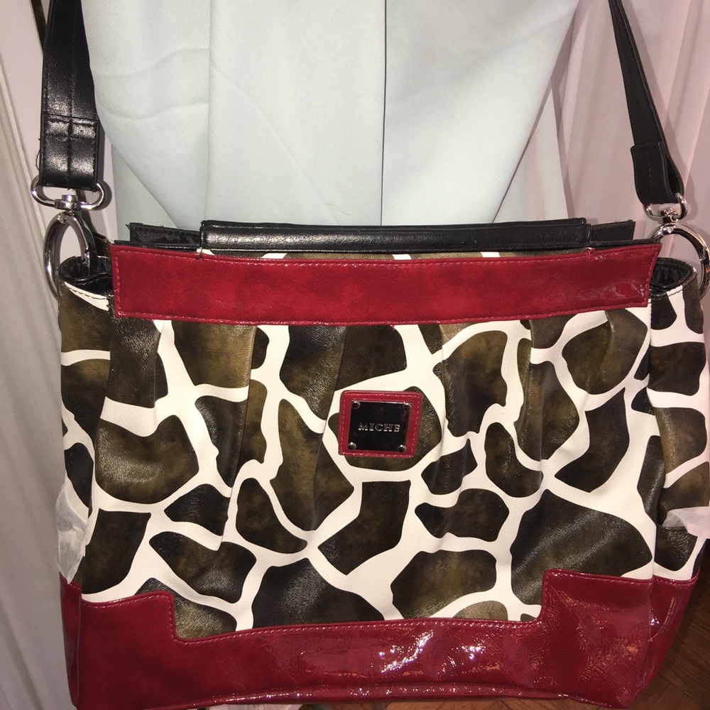 Miche large shell two bases excel giraffe print