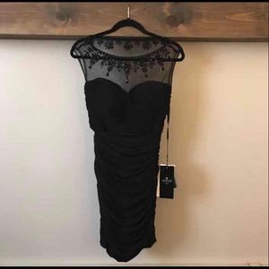 Black Beaded Alyce Paris Dress