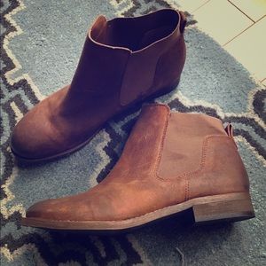 Franco Sarto Cognac Chelsea Booties