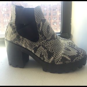 Topshop Snakeskin Booties