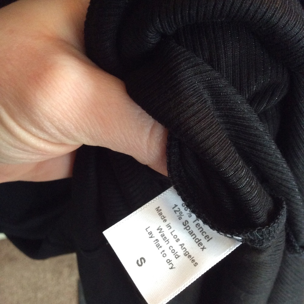 Black Ribbed Bodycon Midi Dress - Picture 6 of 7