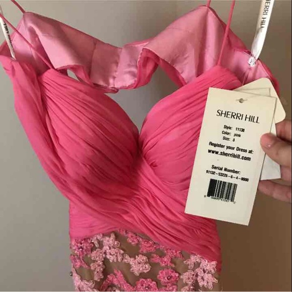 NEW Sherri Hill Nude & Pink Prom Dress - Picture 4 of 4