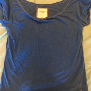 Abercrombie blue t-shirt with folded cuffs