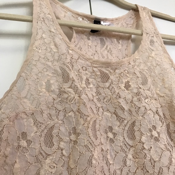 Pink Lace Racerback Tank - Picture 3 of 3