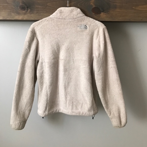 Cream Fuzzy North Face Jacket - Picture 2 of 3