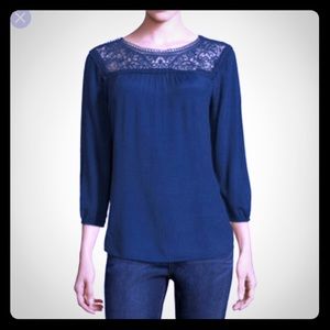 NWOT 3/4 Sleeve Crochet Top