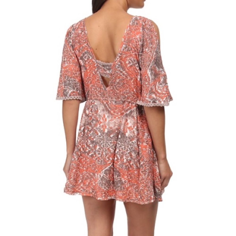 NWT Free People Love Birds Mini Dress, clementine