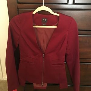AX Armani Exchange burgundy blazer