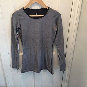 Lululemon long sleeve top. They are reversible.