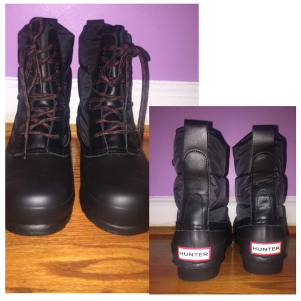 Hunter - Quilted Leather and rubber boots