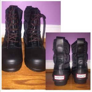 Hunter - Quilted Leather and rubber boots