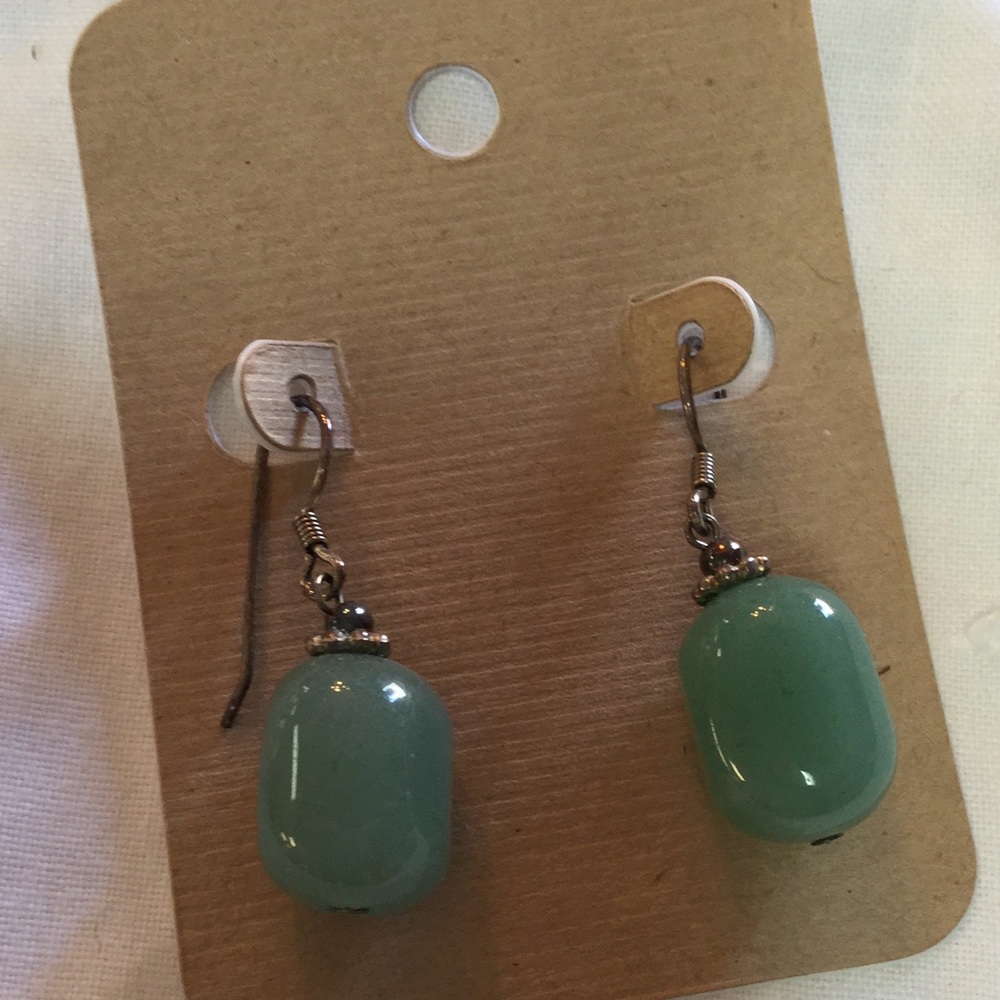 Green Bead Earrings