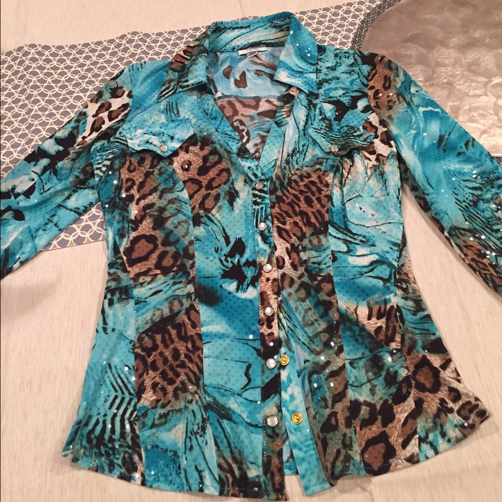 Beautiful sequined Cache top
