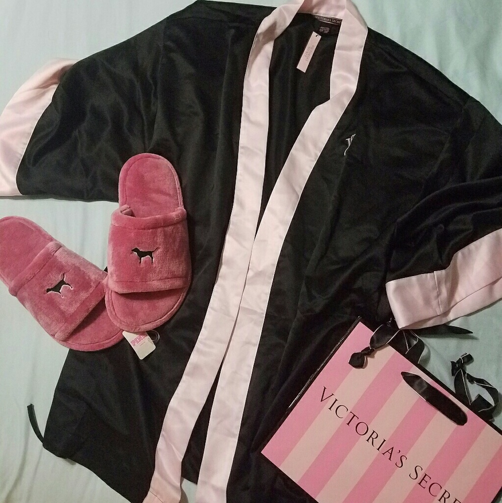 Vs satin kimono