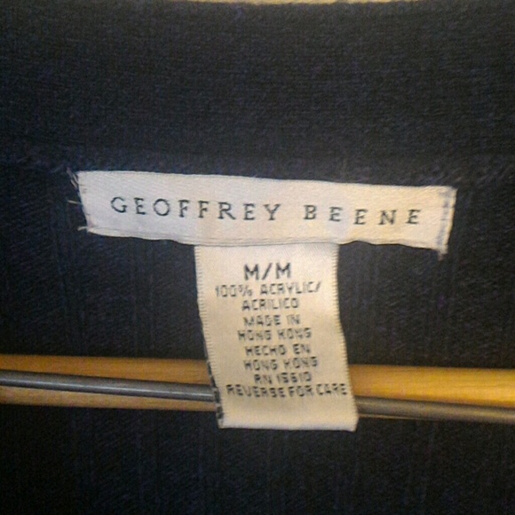 Geoffrey Beene navy blue cardigan - Picture 3 of 3