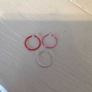 3 20G Nose Ring Hoops 💕