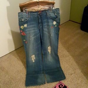 Jessica Simpson flower Jeans