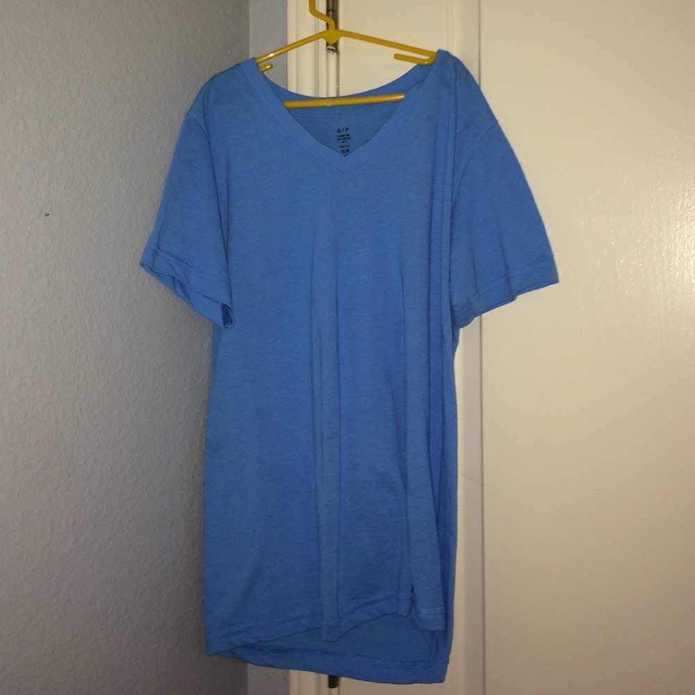 Blue V Neck T-Shirt