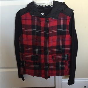 Red and black vest