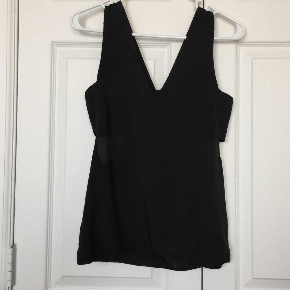 Black tank with cutouts