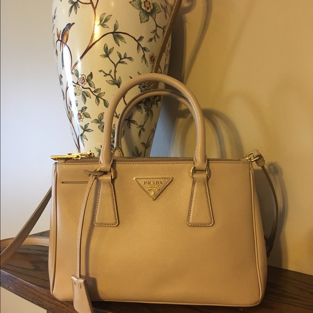 Prada textured leather tote