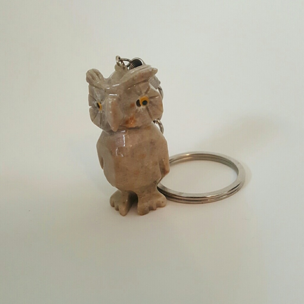 Hand Carved stone Owl
