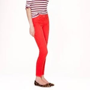 J Crew Orange Toothpick Jeans