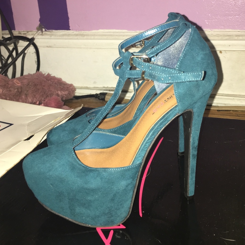 Double T Strap Just Fab Heels