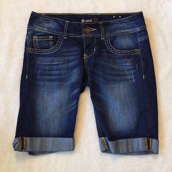 Dark Denim Shorts Size 3 - Picture 1 of 3