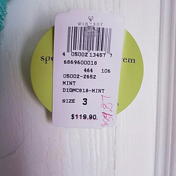 Mint lace sequin mermaid prom dress - Picture 3 of 4