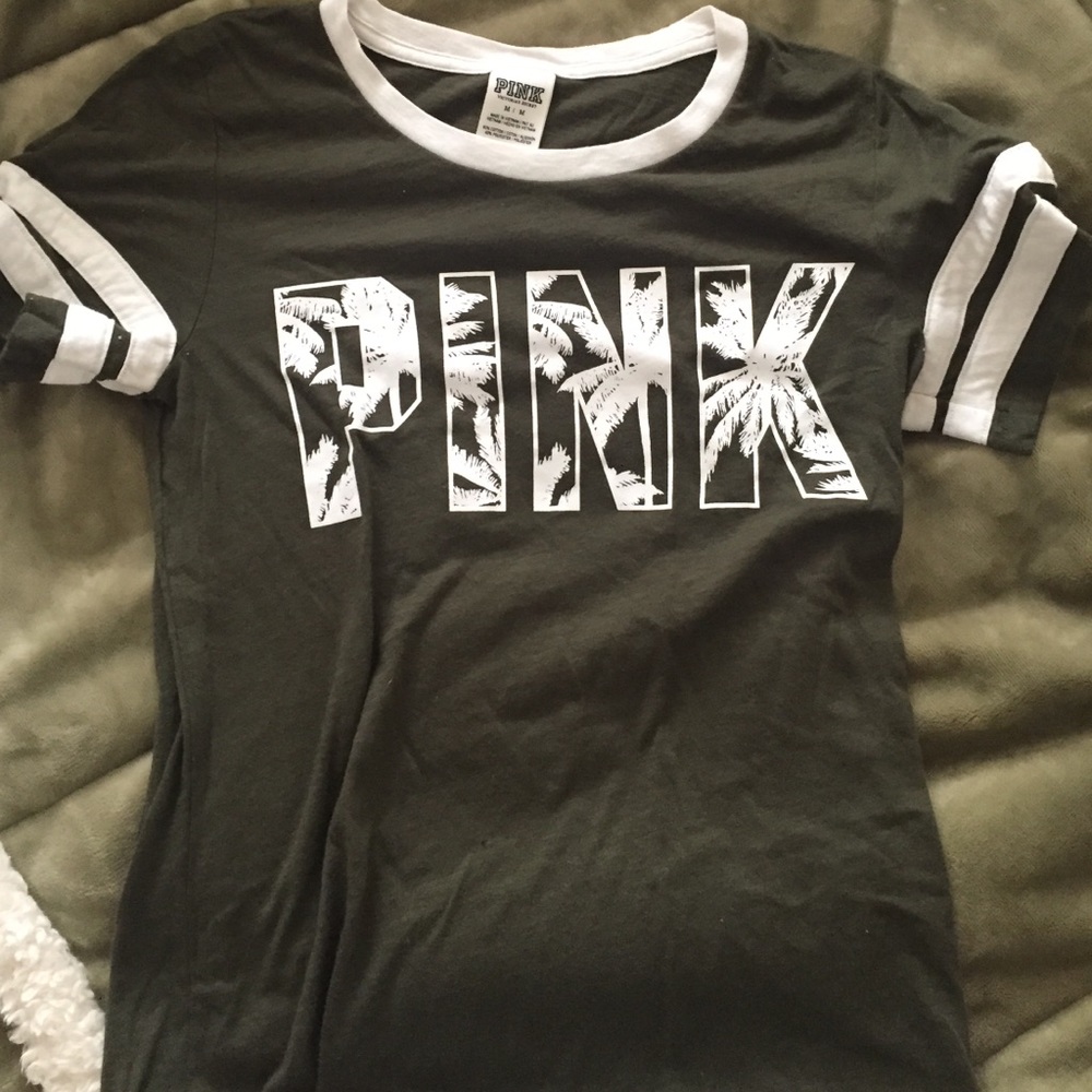 PINK olive green shirt
