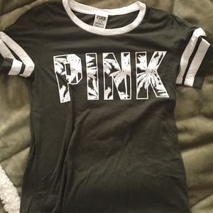 PINK olive green shirt