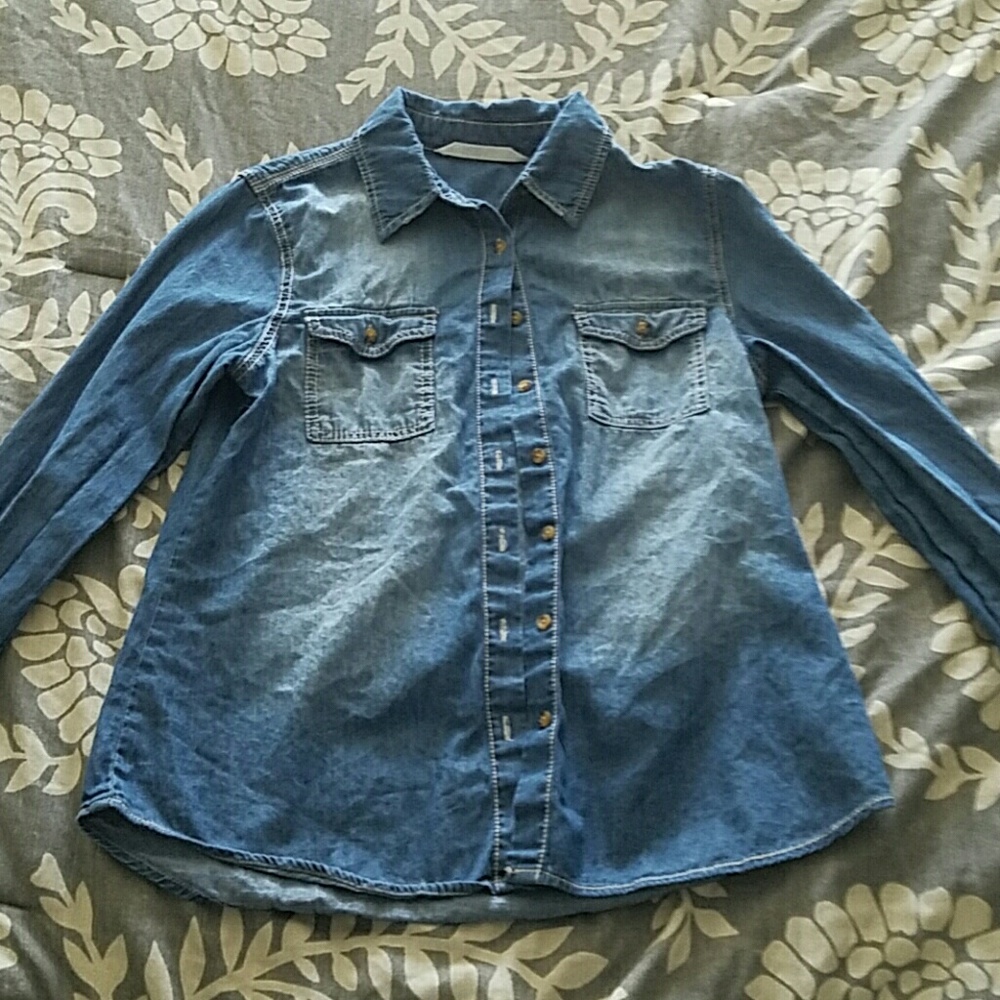 Denim button up long sleeve
