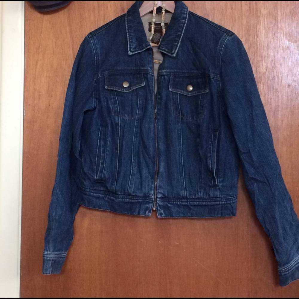 Banana Republic Sherpa Fur Lined Denim Jacket