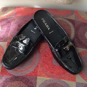 PRADA Ladies Black Patent Leather Shoe Size 5 1/2
