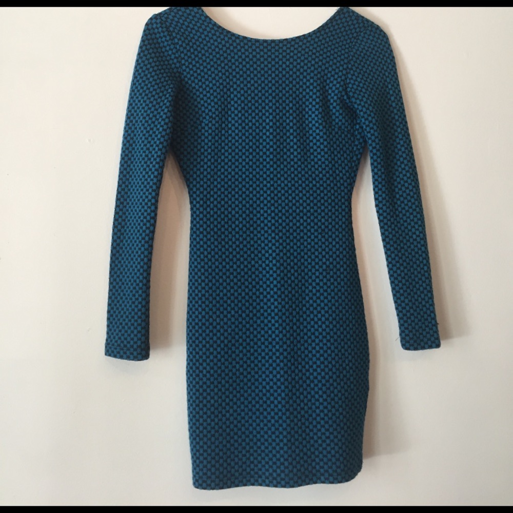 Blue houndstooth dress - Picture 1 of 5