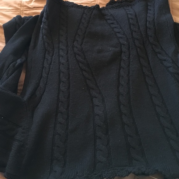Grad Gift! Extra Fine Black Merino Cardigan - Picture 6 of 7