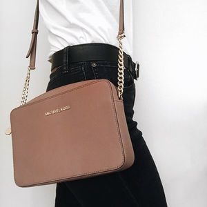 Jet Set Large Crossbody in Dusty Rose