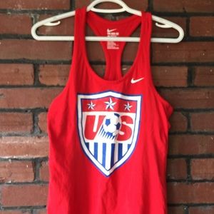 Nike Women's Athletic Tank USA SOCCER RED small
