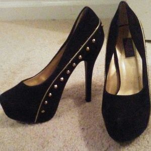 Black and Gold high heels