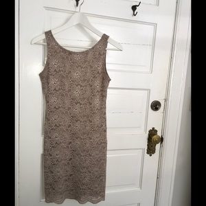 Champagne-lace dress