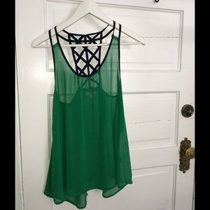 Green-Strappy Tank