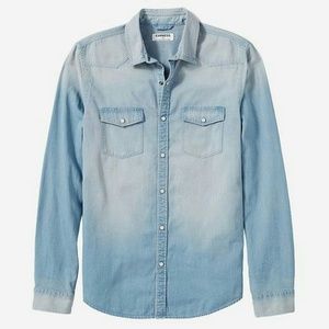 *NWT* Express Light Blue Western Denim Shirt