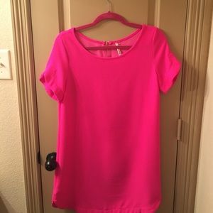 Mittoshop hot pink shift dress