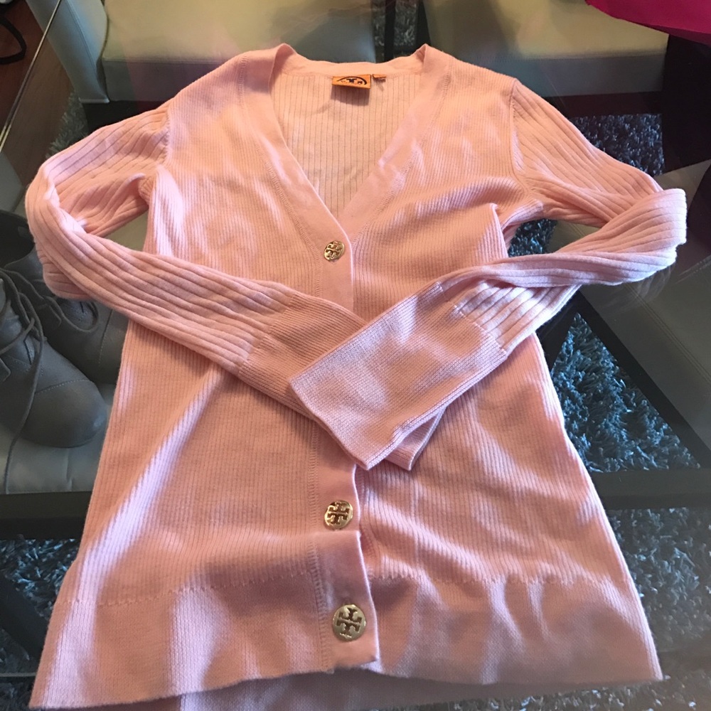 Sweet Pink Long Cardigan by Tory Burch