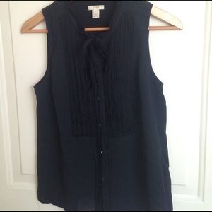 Sheer Black J. Crew Top