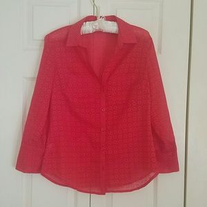 Ann Taylor chiffon button down
