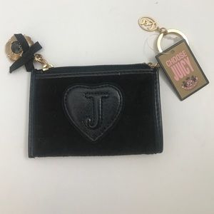 Juicy Couture Black Velvet Change Purse